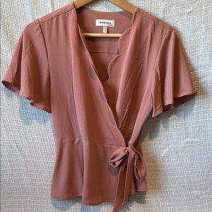 Mossimo Supply Co. Women's Pink Wrap Top